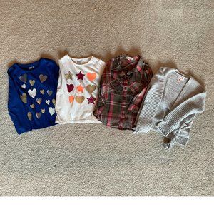 Lot of 4 Toddler Girls Long Sleeve Tops - Size 4T